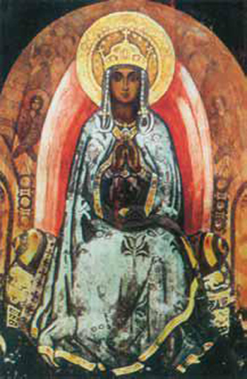 Царица Небесная. Эскиз росписи для церкви Святого Духа в Талашкине.  1910